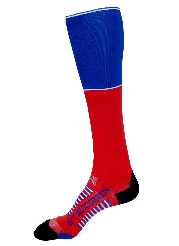 Red Running Socks Full Length