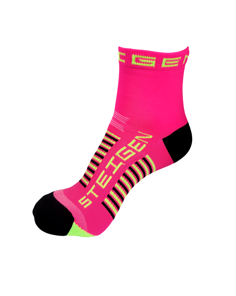 Kids Pink Running Socks ¼ Length