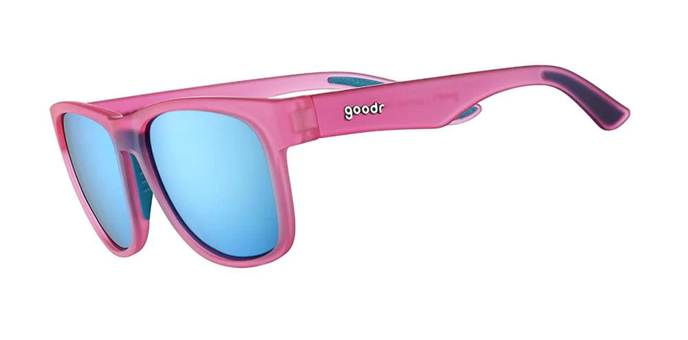 Goodr BFG sunglasses- Do You Even Pistol, Flamingo?