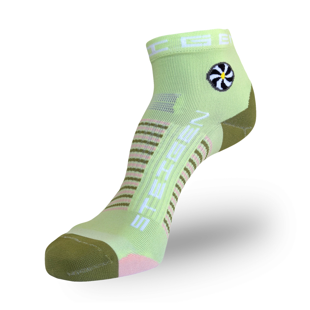 Olive Grove Running Socks ¼ Length