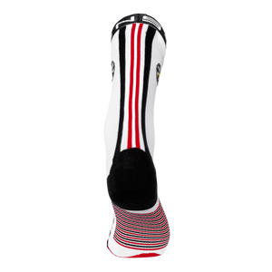 Race Stripe White Running Socks ¾ Length