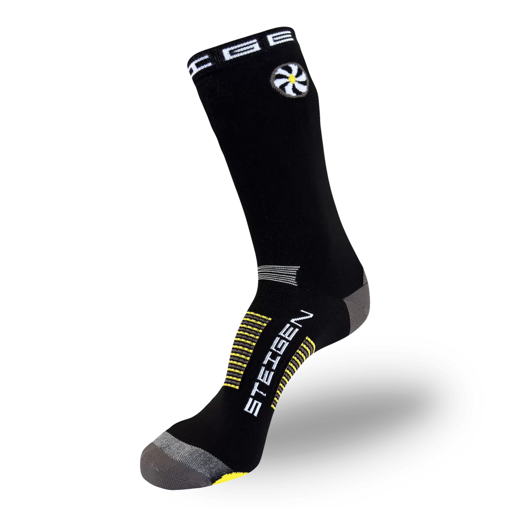 Big Foot (Size 12+ Only) Black Running Socks 3/4 Length