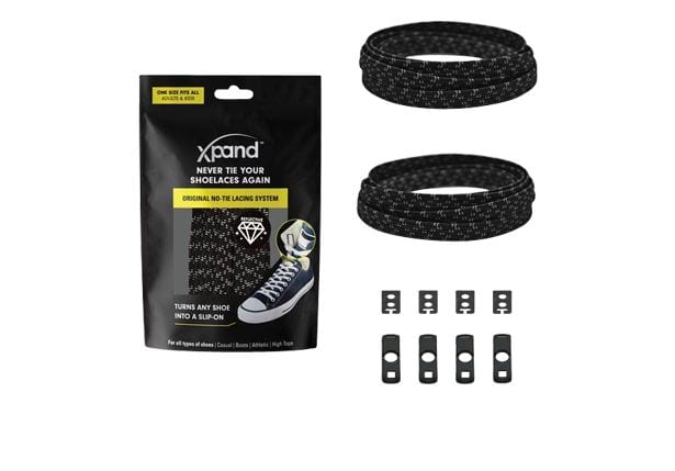 Xpand Laces Original - Black Reflective