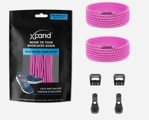 Xpand Laces Quick Release - Neon Pink Reflective