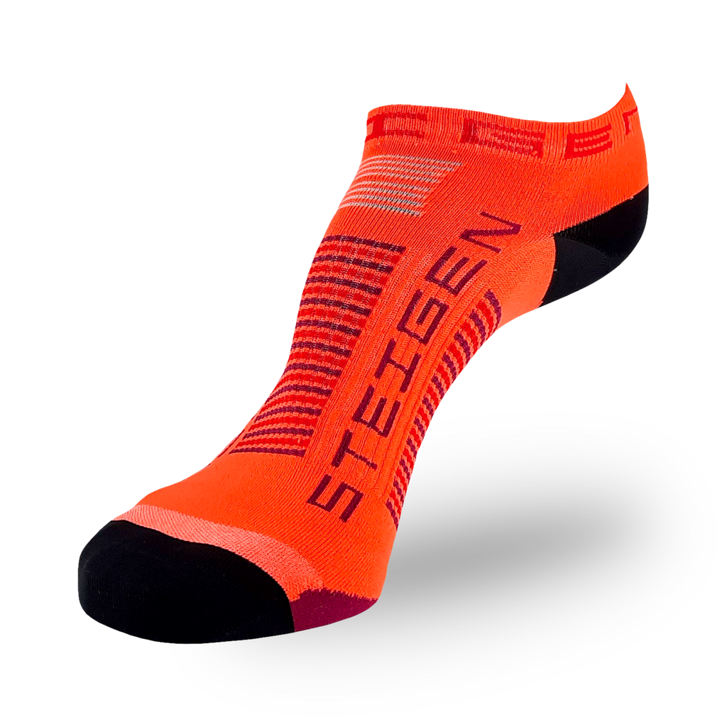 Orange Running Socks Zero Length