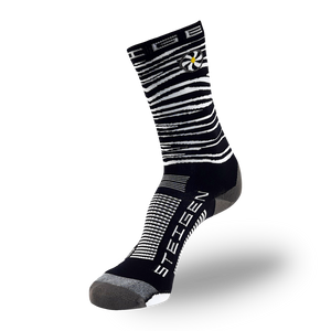Zebra Running Socks ¾ Length