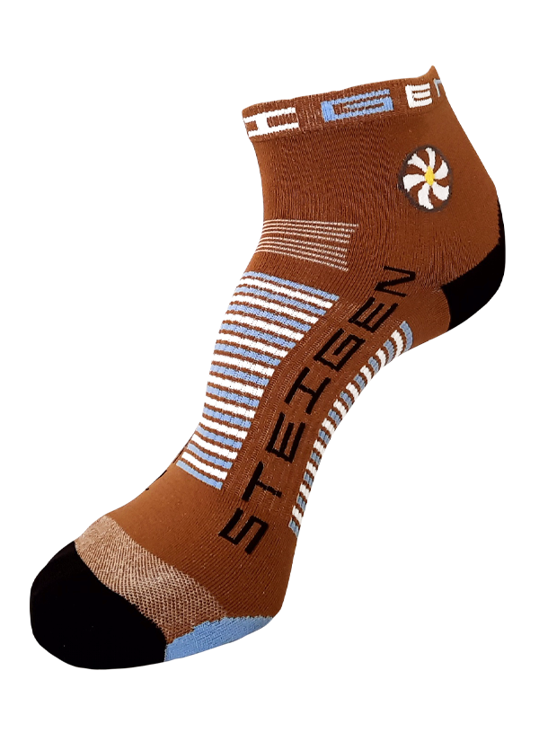 Brown Running Socks ¼ Length