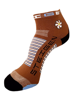 Brown Running Socks ¼ Length