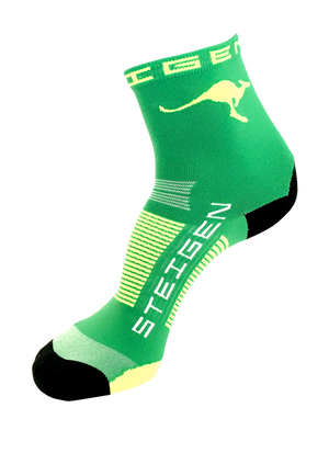 AUS Green Running Socks ½ Length