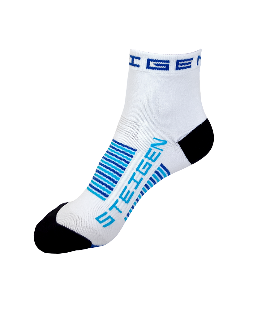 Kids White Running Socks ¼ Length