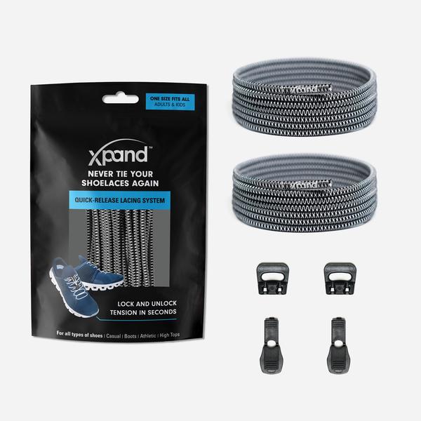 Xpand quick release black laces that are perfect for sport shoes and Triathlon transitions