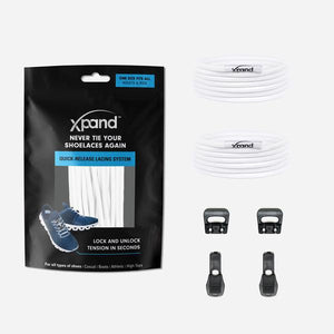 Xpand laces that are designed for quick release, perfect for sport shoes and triathlon transition